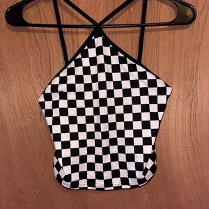 Checkered crop top